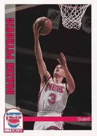 1992-93 Hoops #151 - Dražen Petrović - New Jersey Nets