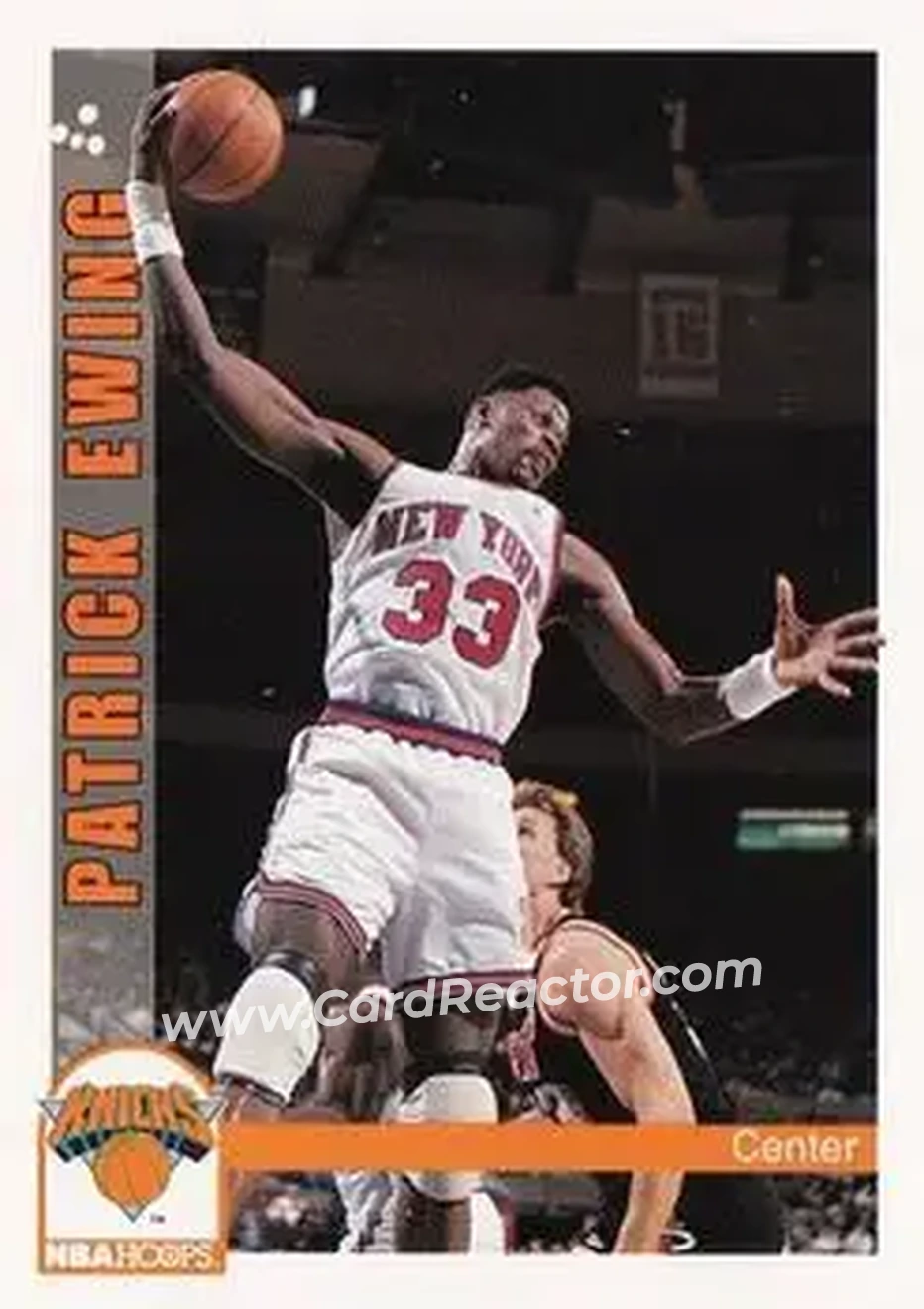 1992-93 Hoops #153 - Patrick Ewing - New York Knicks - Front