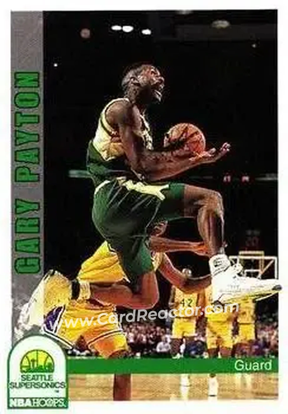 1992-93 Hoops #219 - Gary Payton - Seattle SuperSonics - Front