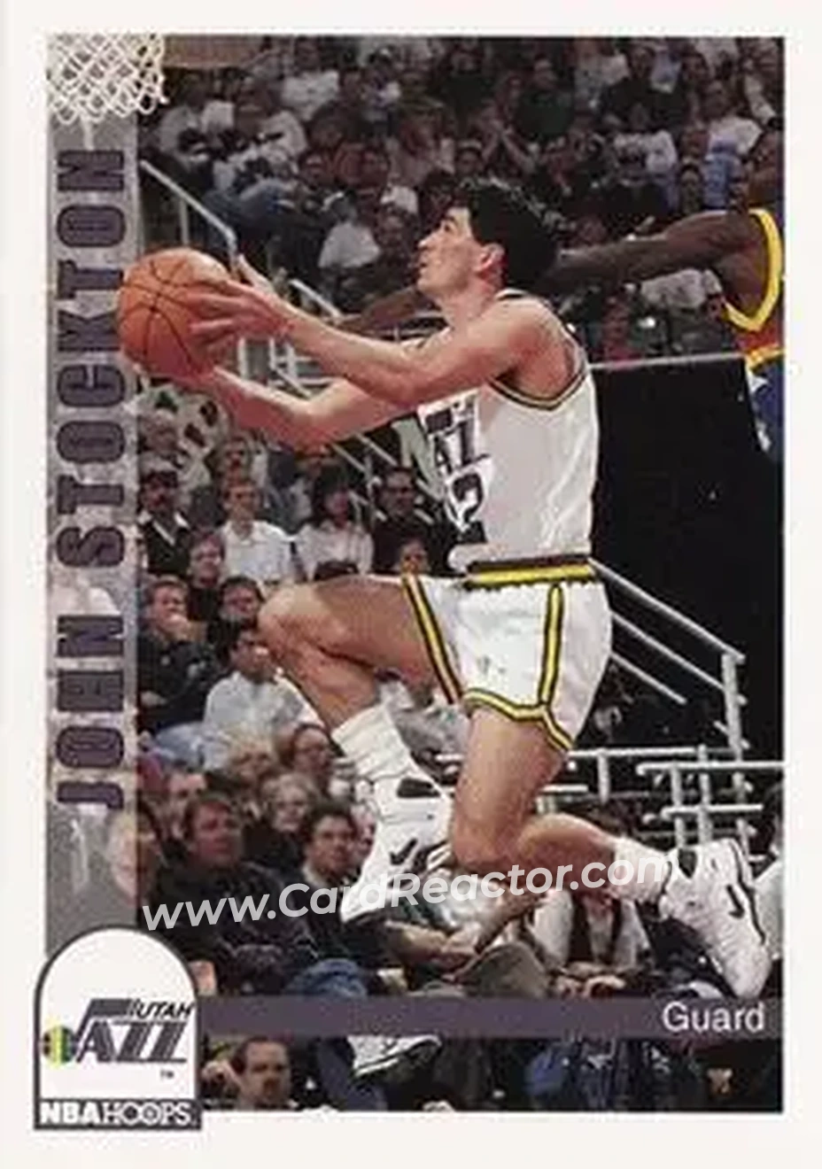 1992-93 Hoops #229 - John Stockton - Utah Jazz - Front