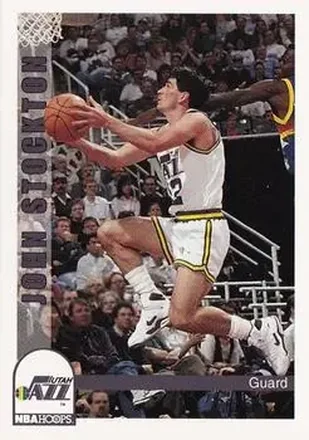 1992-93 Hoops #229 - John Stockton - Utah Jazz