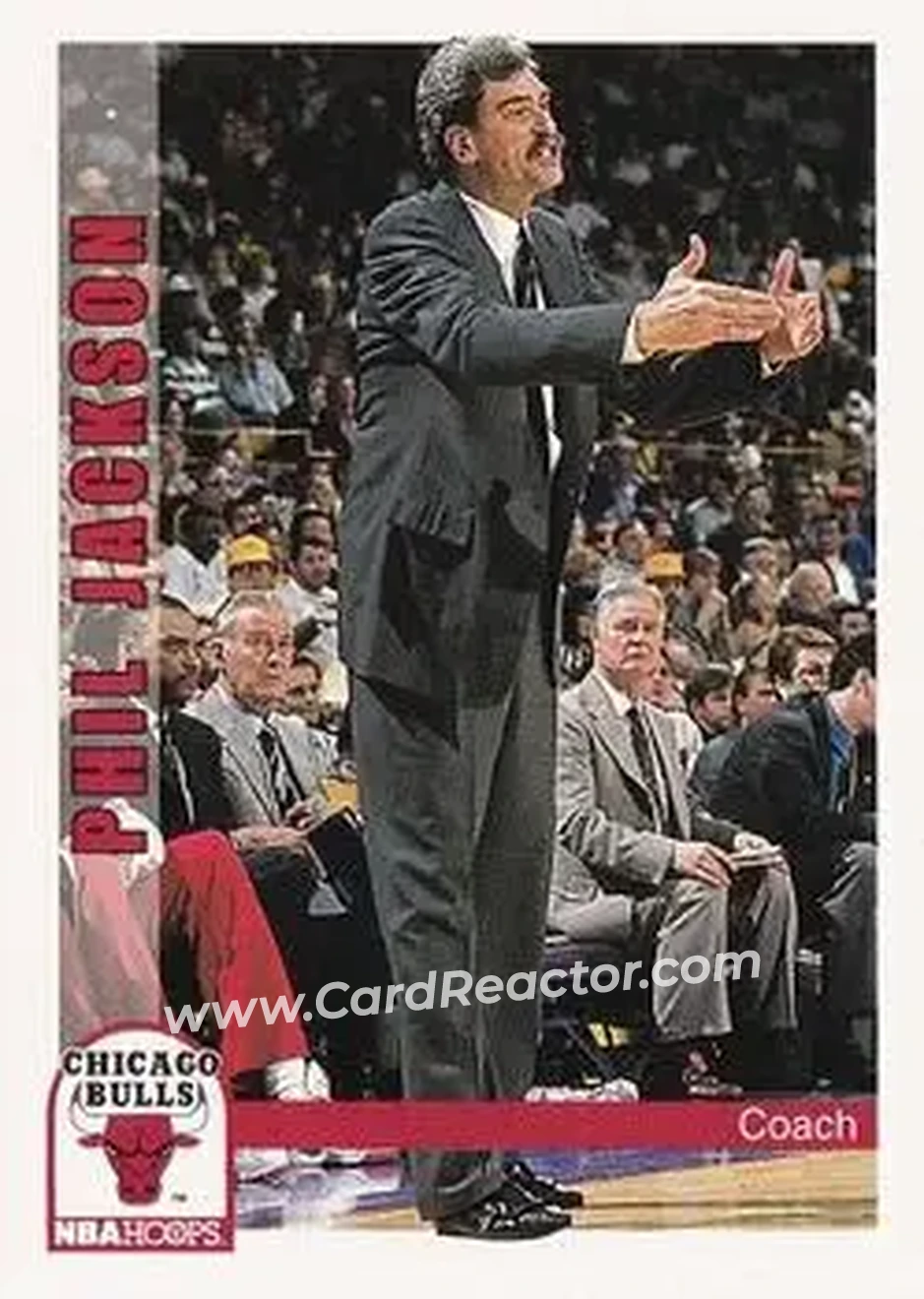 1992-93 Hoops #242 - Phil Jackson - Chicago Bulls - Front