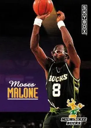 1992-93 SkyBox #137 - Moses Malone - Milwaukee Bucks