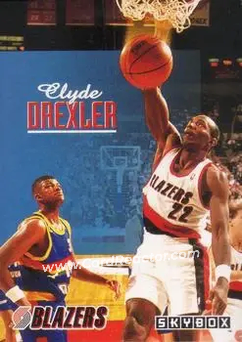1992-93 SkyBox #201 - Clyde Drexler - Portland Trail Blazers - Front