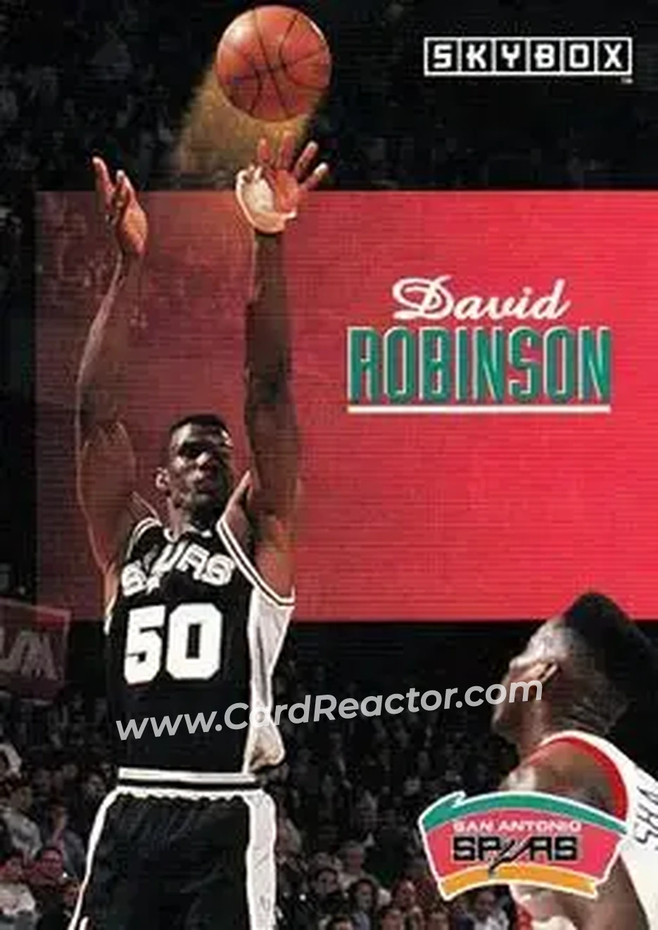 1992-93 SkyBox #224 - David Robinson - San Antonio Spurs - Front