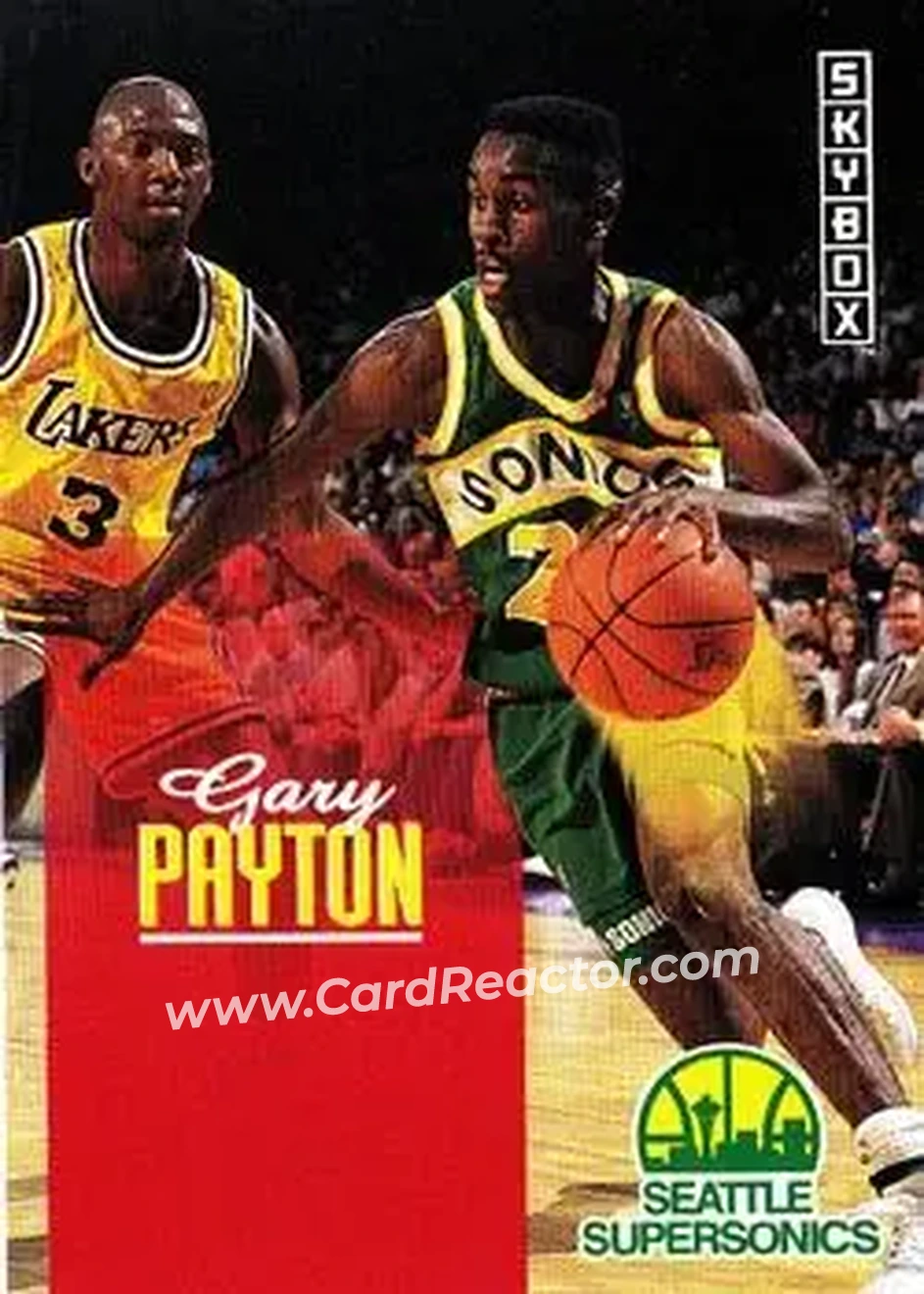 1992-93 SkyBox #234 - Gary Payton - Seattle SuperSonics - Front