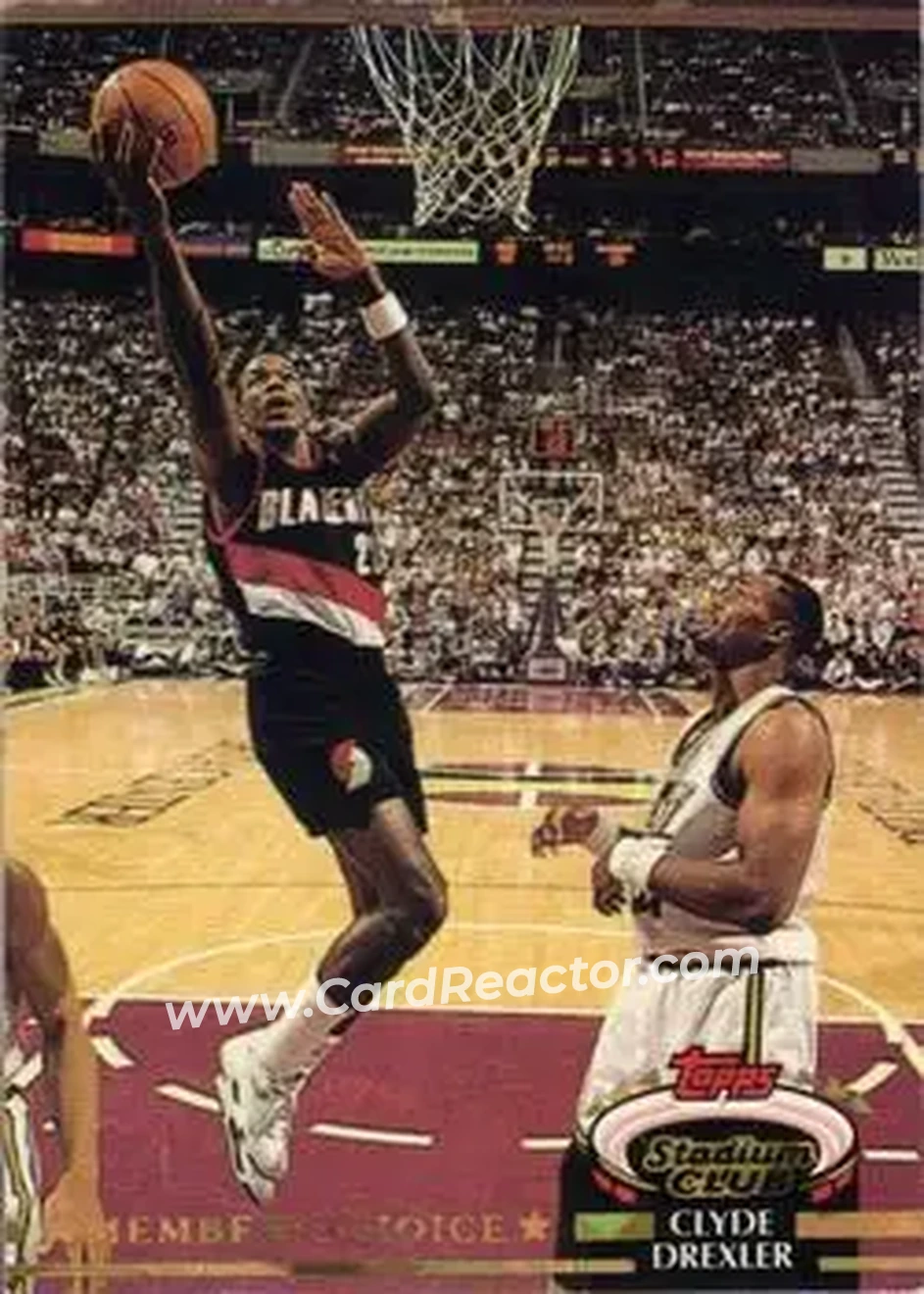 1992-93 Stadium Club #199 - Clyde Drexler - Portland Trail Blazers - Front 1992-93 Stadium Club #199 - Clyde Drexler - Portland Trail Blazers - Front