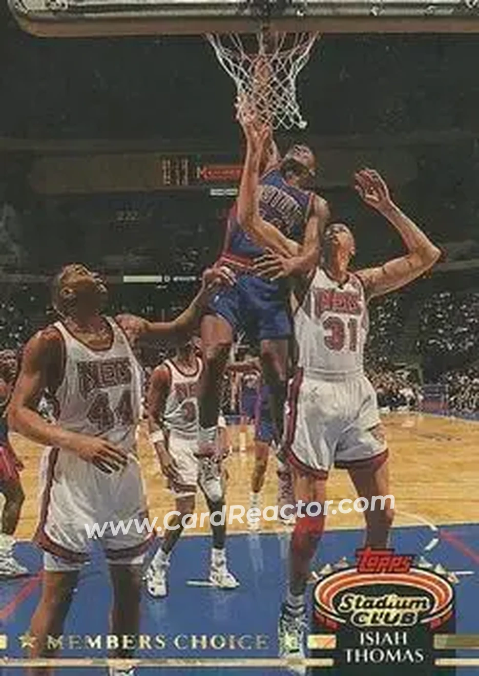 1992-93 Stadium Club #204 - Isiah Thomas - Detroit Pistons - Front