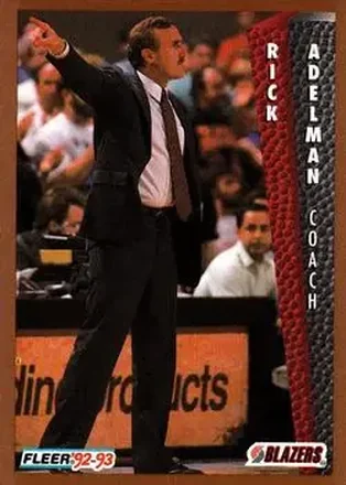 1992-93 Fleer #185 - Rick Adelman - Portland Trail Blazers