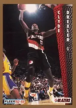 1992-93 Fleer #186 - Clyde Drexler - Portland Trail Blazers