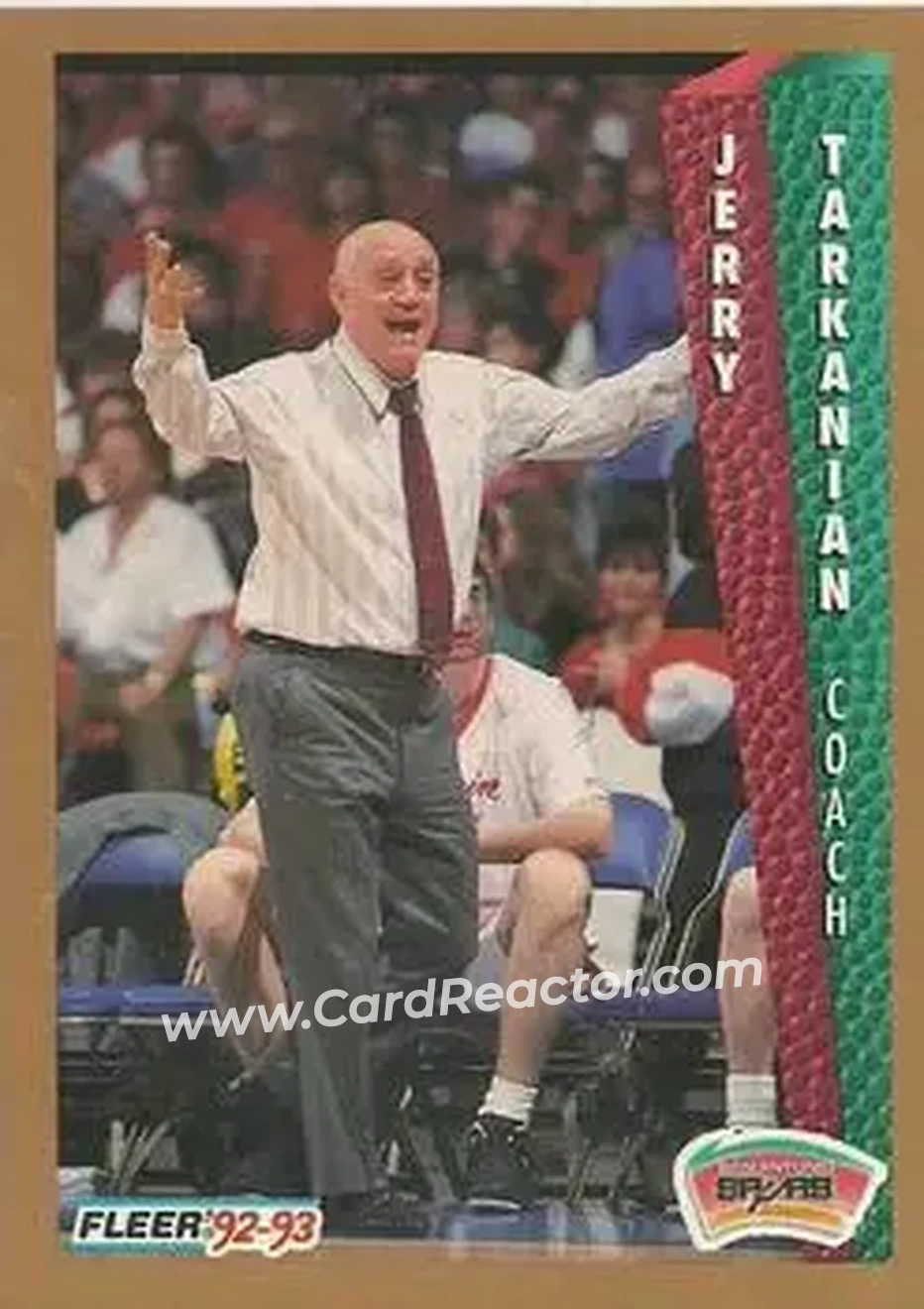1992-93 Fleer #208 - Jerry Tarkanian - San Antonio Spurs - Front