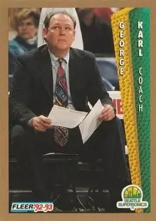 1992-93 Fleer #212 - George Karl - Seattle SuperSonics