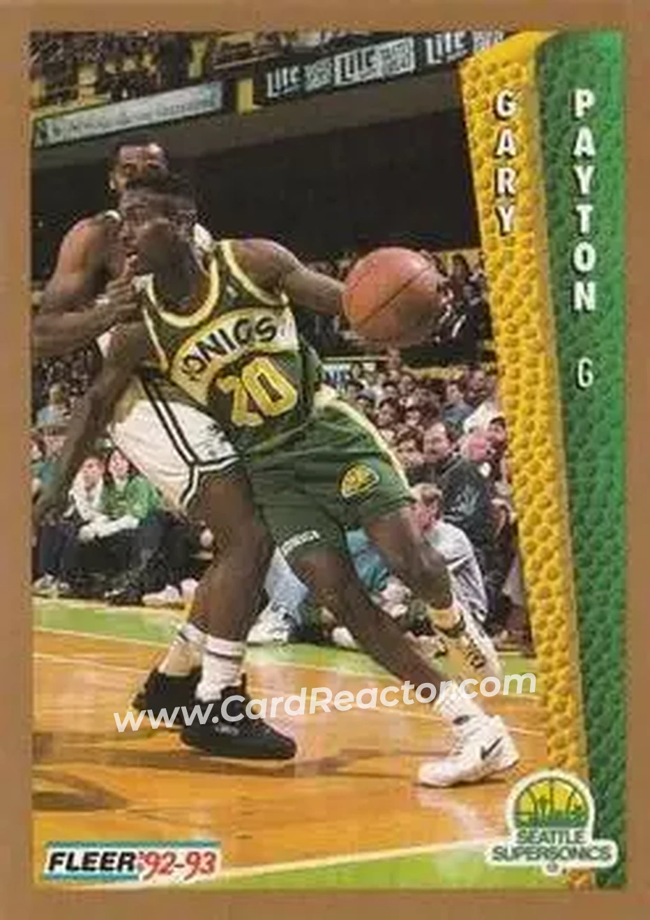 1992-93 Fleer #216 - Gary Payton - Seattle SuperSonics - Front