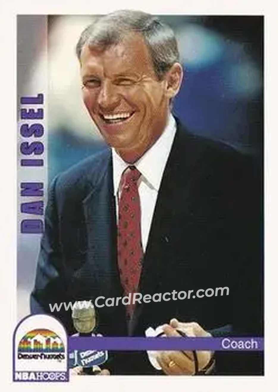 1992-93 Hoops #245 - Dan Issel - Denver Nuggets - Front