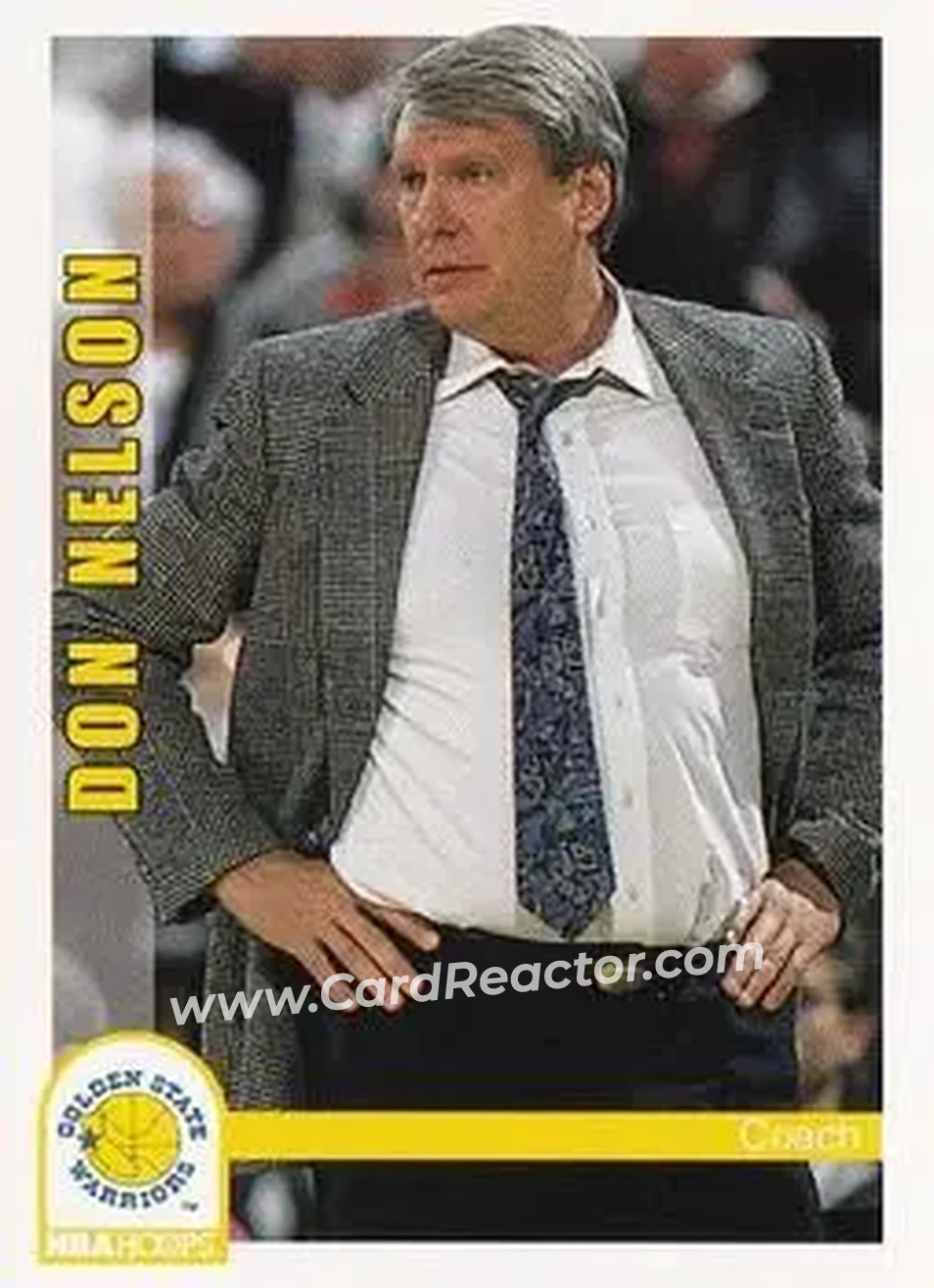 1992-93 Hoops #247 - Don Nelson - Golden State Warriors - Front