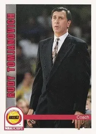 1992-93 Hoops #248 - Rudy Tomjanovich - Houston Rockets