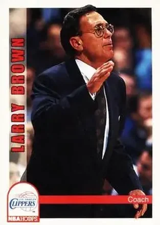 1992-93 Hoops #250 - Larry Brown - Los Angeles Clippers