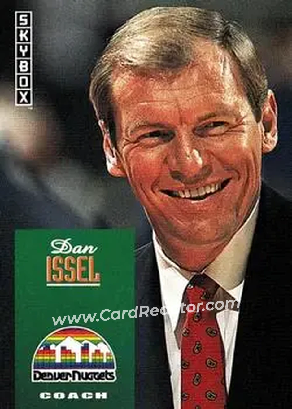 1992-93 SkyBox #261 - Dan Issel - Denver Nuggets - Front
