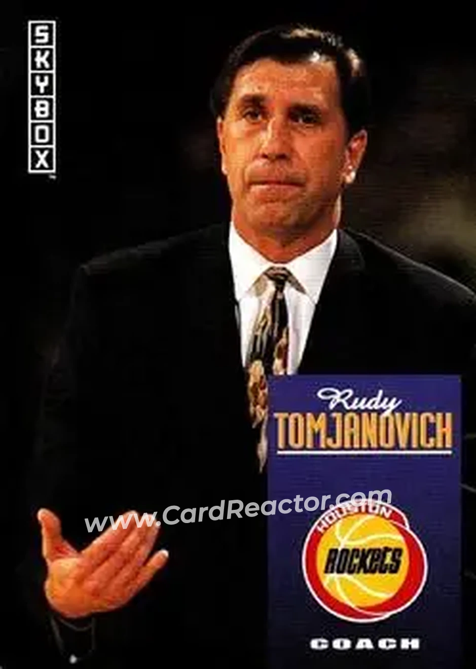 1992-93 SkyBox #264 - Rudy Tomjanovich - Houston Rockets - Front