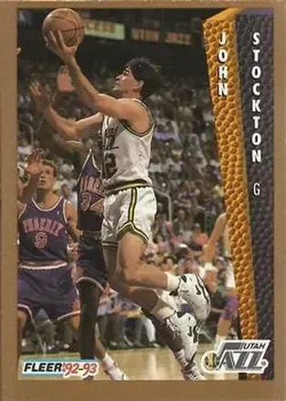 1992-93 Fleer #227 - John Stockton - Utah Jazz