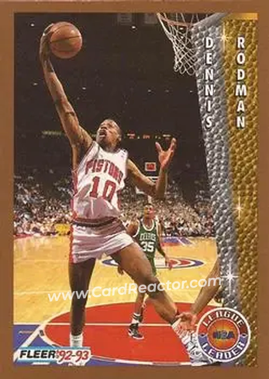 1992-93 Fleer #239 - Dennis Rodman - Detroit Pistons - Front