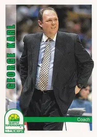1992-93 Hoops #263 - George Karl - Seattle SuperSonics