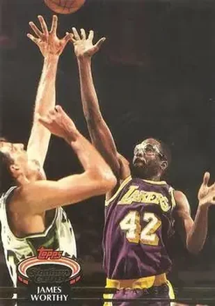 1992-93 Stadium Club #327 - James Worthy - Los Angeles Lakers