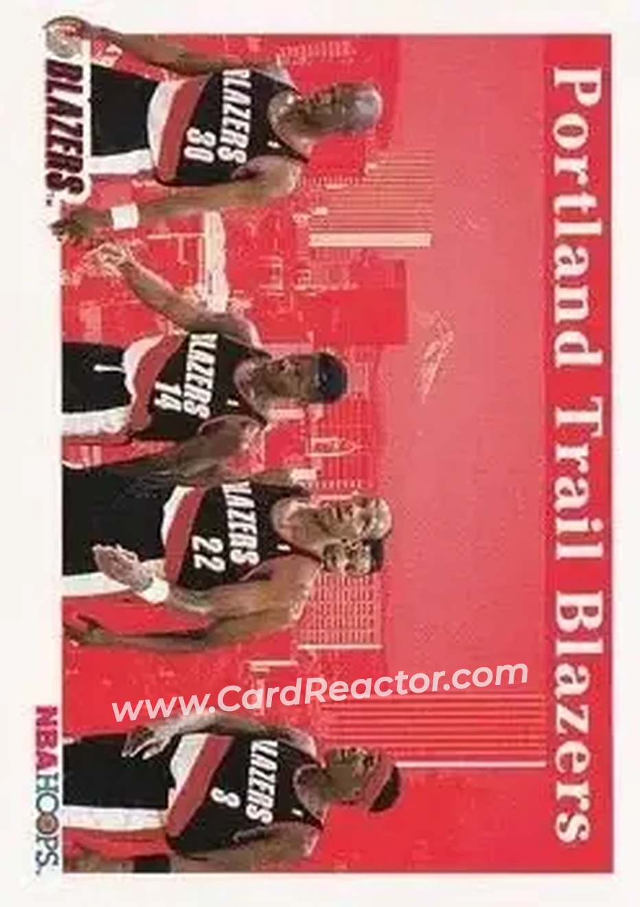 1992-93 Hoops #287 - Card #287 - Portland Trail Blazers - Front