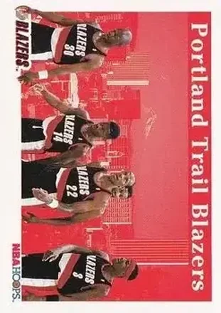 1992-93 Hoops #287 - Card #287 - Portland Trail Blazers