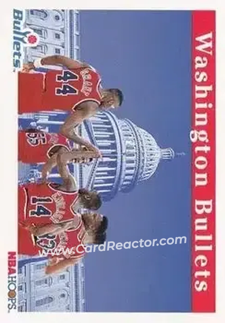 1992-93 Hoops #292 - Card #292 - Washington Bullets - Front