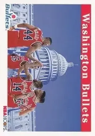 1992-93 Hoops #292 - Card #292 - Washington Bullets