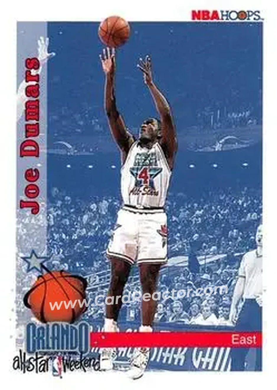 1992-93 Hoops #296 - Joe Dumars - Detroit Pistons - Front