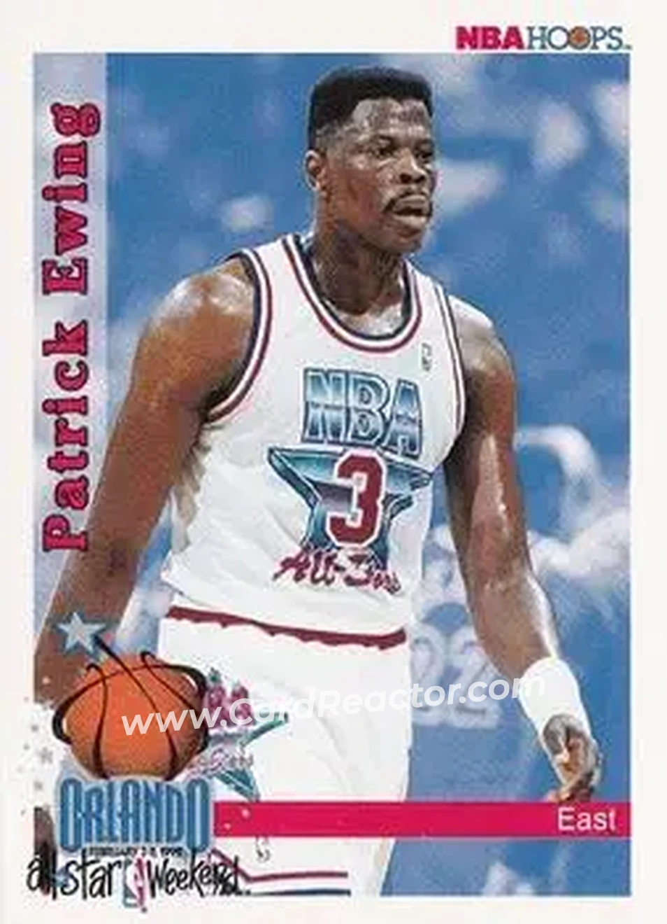 1992-93 Hoops #297 - Patrick Ewing - New York Knicks - Front