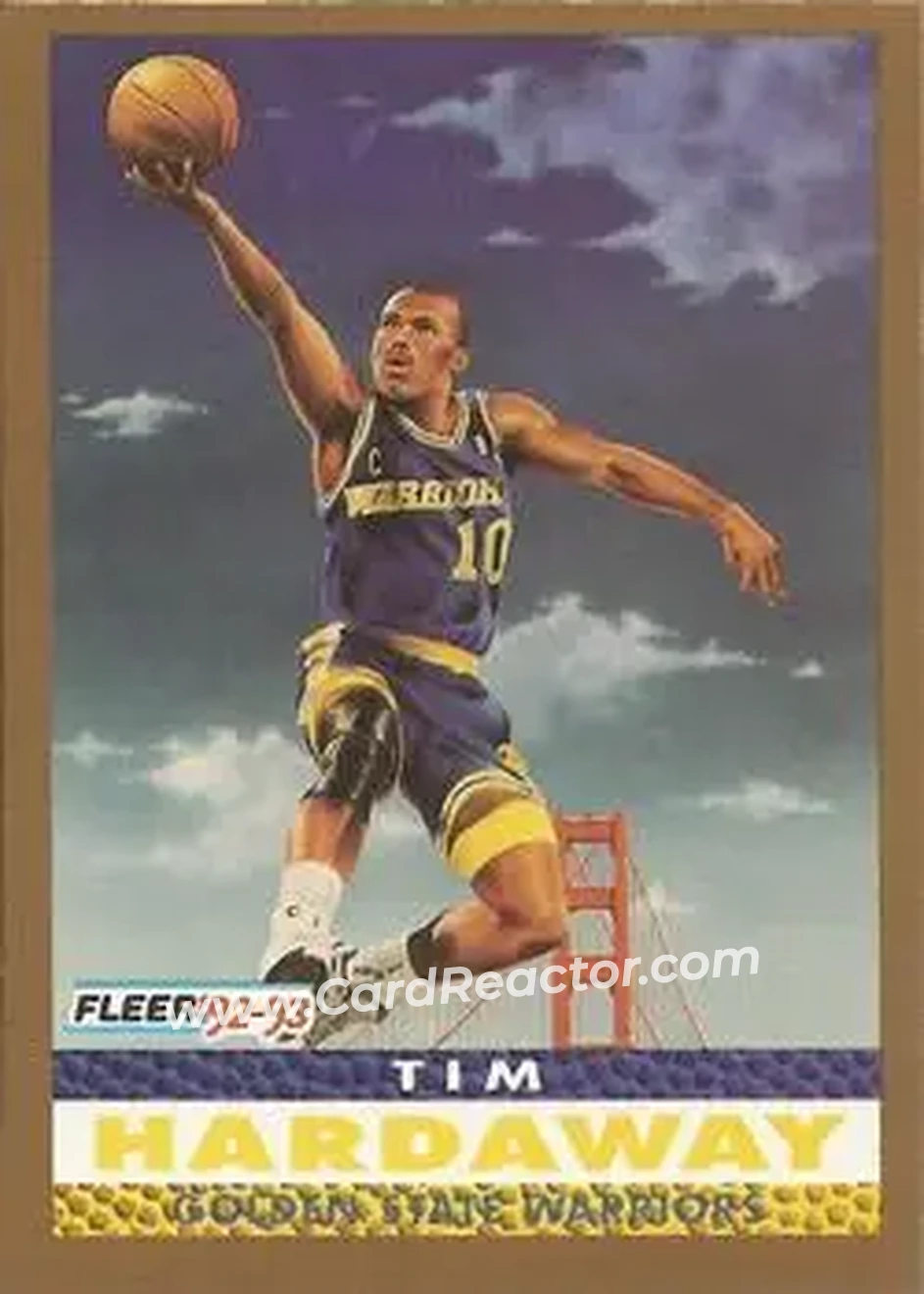 1992-93 Fleer #251 - Tim Hardaway - Golden State Warriors - Front
