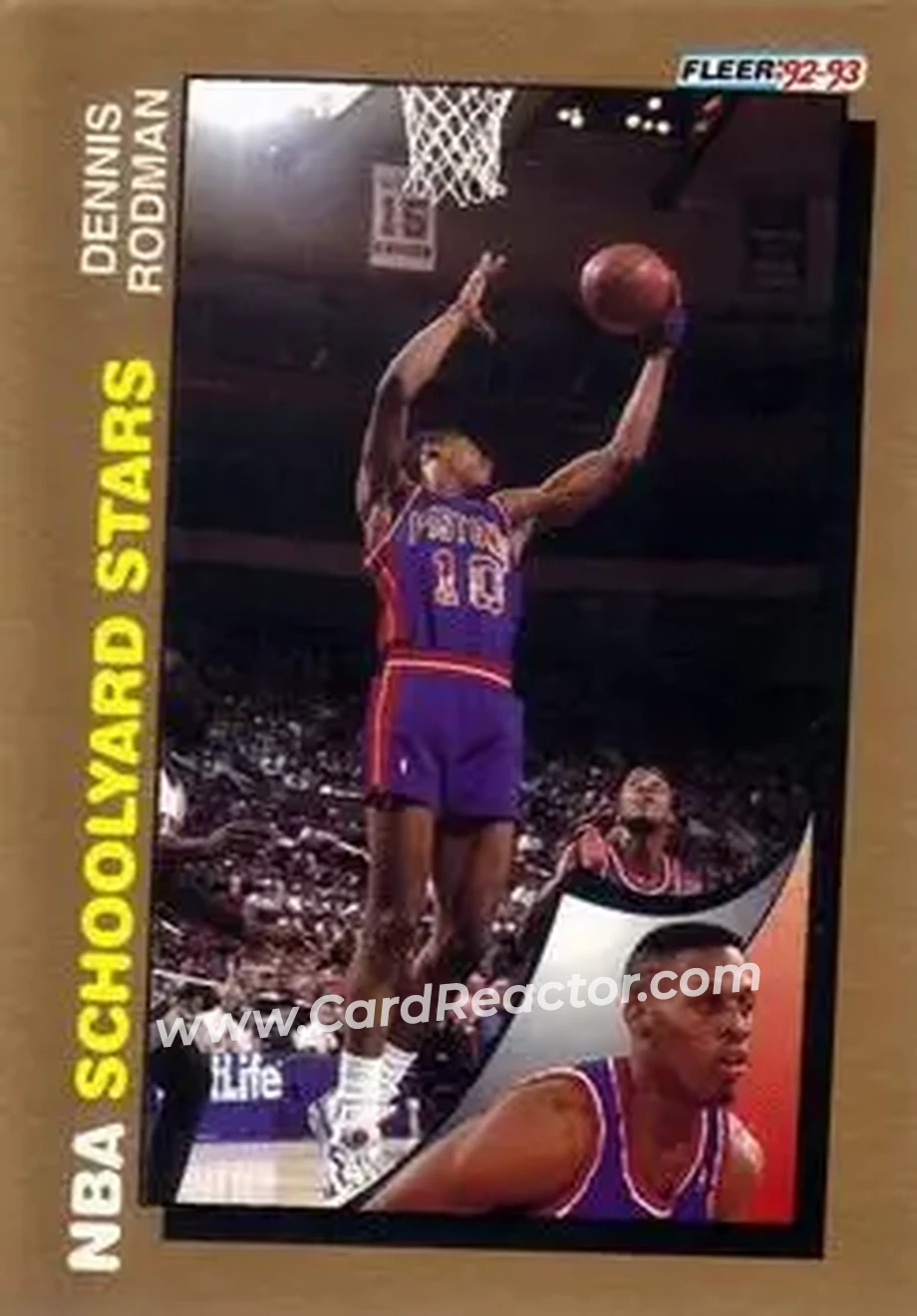 1992-93 Fleer #261 - Dennis Rodman - Detroit Pistons - Front