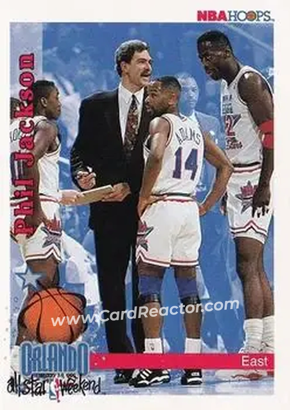 1992-93 Hoops #305 - Phil Jackson - Chicago Bulls - Front