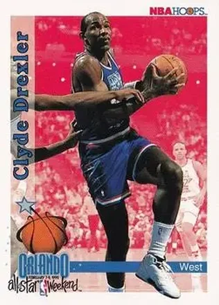 1992-93 Hoops #306 - Clyde Drexler - Portland Trail Blazers