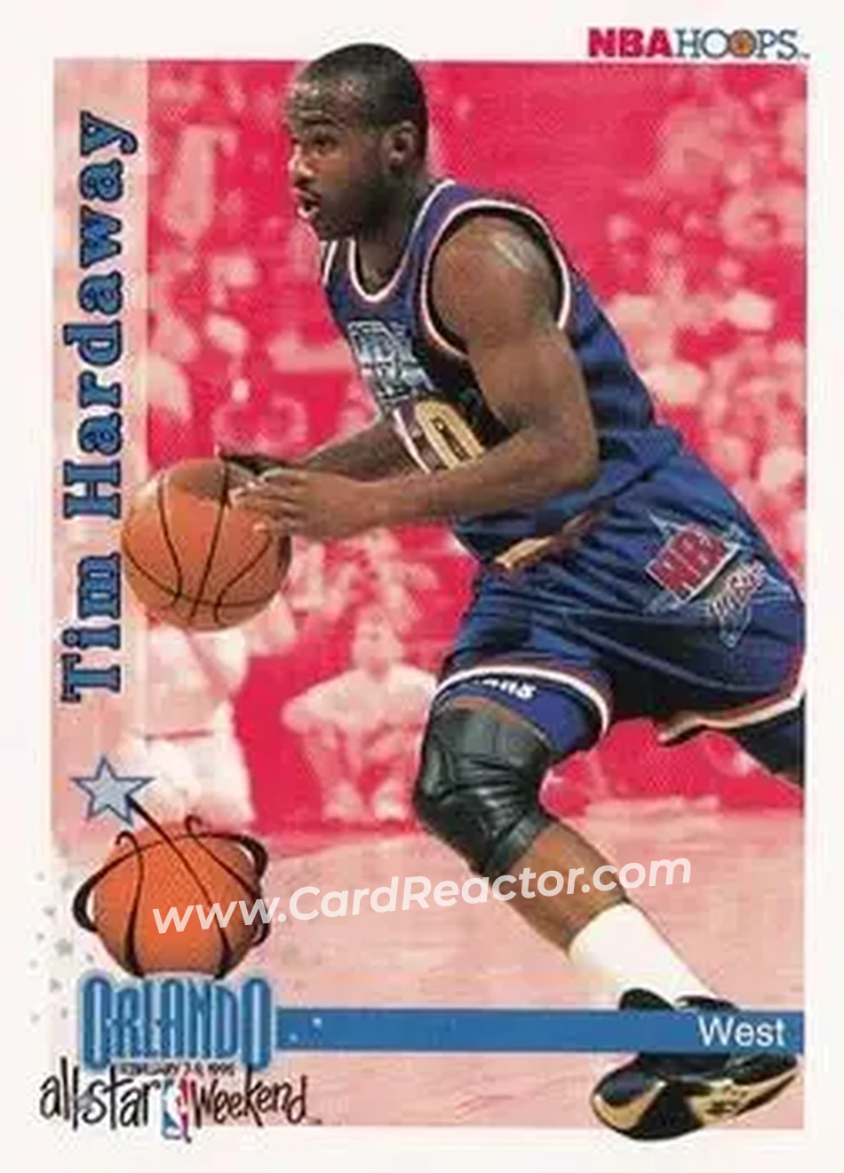 1992-93 Hoops #307 - Tim Hardaway - Golden State Warriors - Front