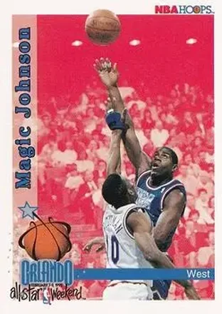 1992-93 Hoops #309 - Magic Johnson - Los Angeles Lakers