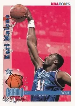 1992-93 Hoops #311 - Karl Malone - Utah Jazz
