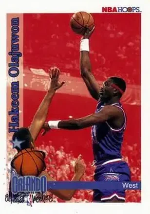 1992-93 Hoops #314 - Hakeem Olajuwon - Houston Rockets