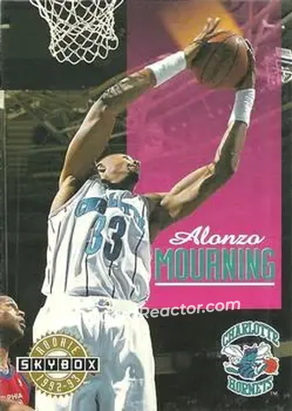 1992-93 SkyBox #332 - Alonzo Mourning - Charlotte Hornets - Front