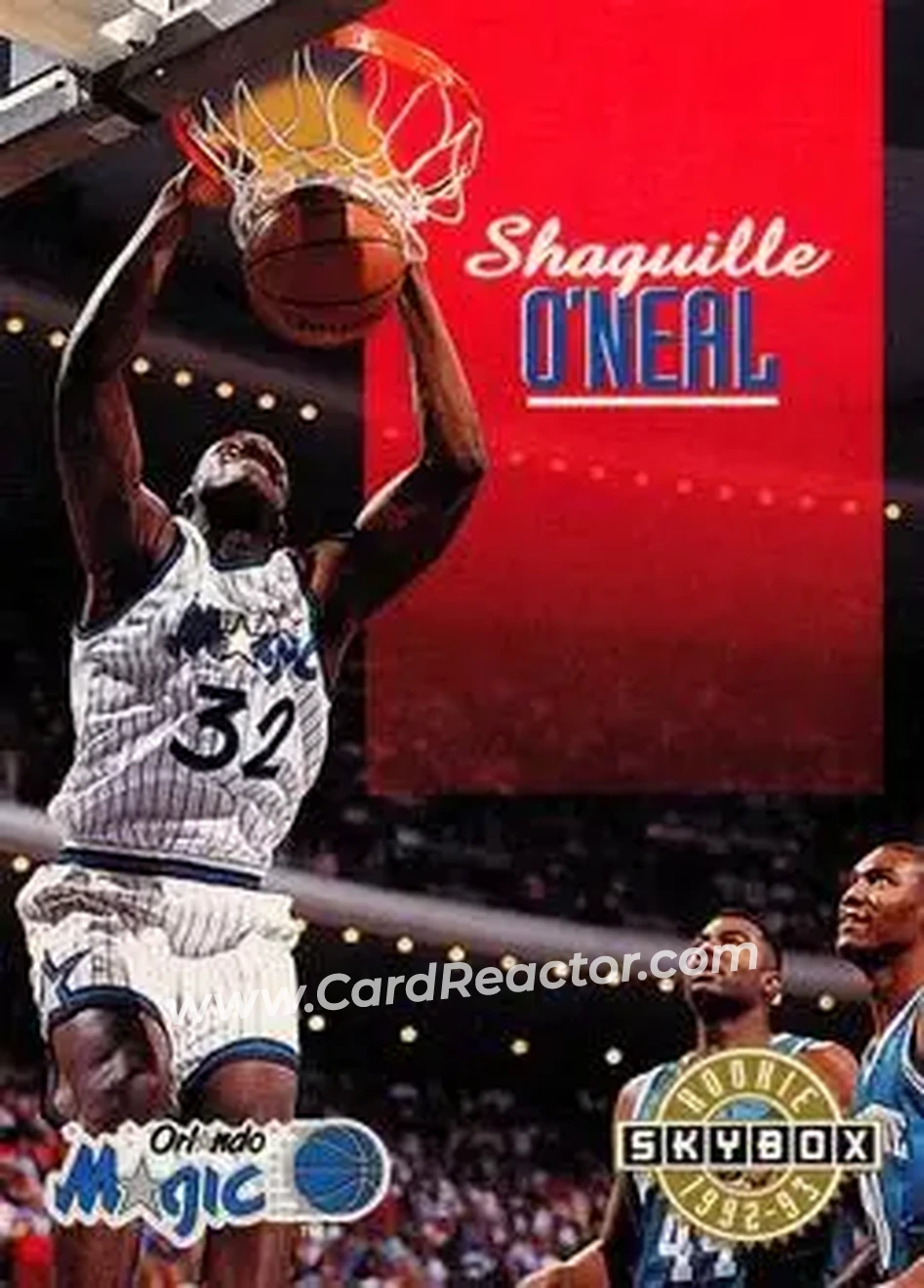 1992-93 SkyBox #382 - Shaquille O'Neal - Orlando Magic - Front 1992-93 SkyBox #382 - Shaquille O'Neal - Orlando Magic - Front