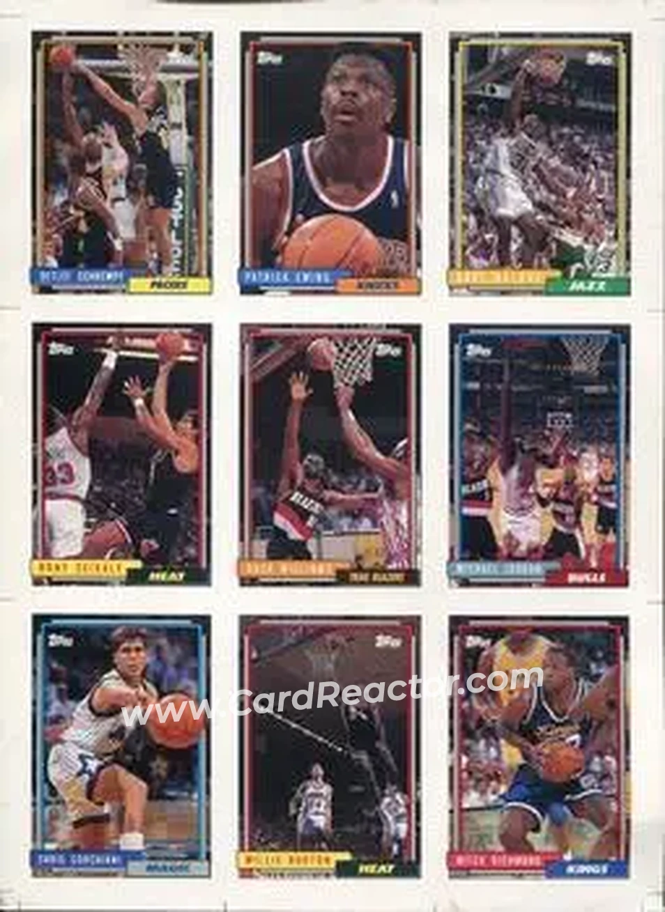 1992-93 Topps - Single Promos #NNO - Card #NNO - Front