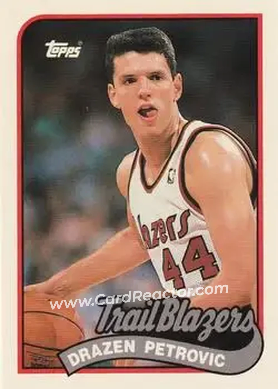 1992-93 Topps Archives #125 - Dražen Petrović - Portland Trail Blazers - Front