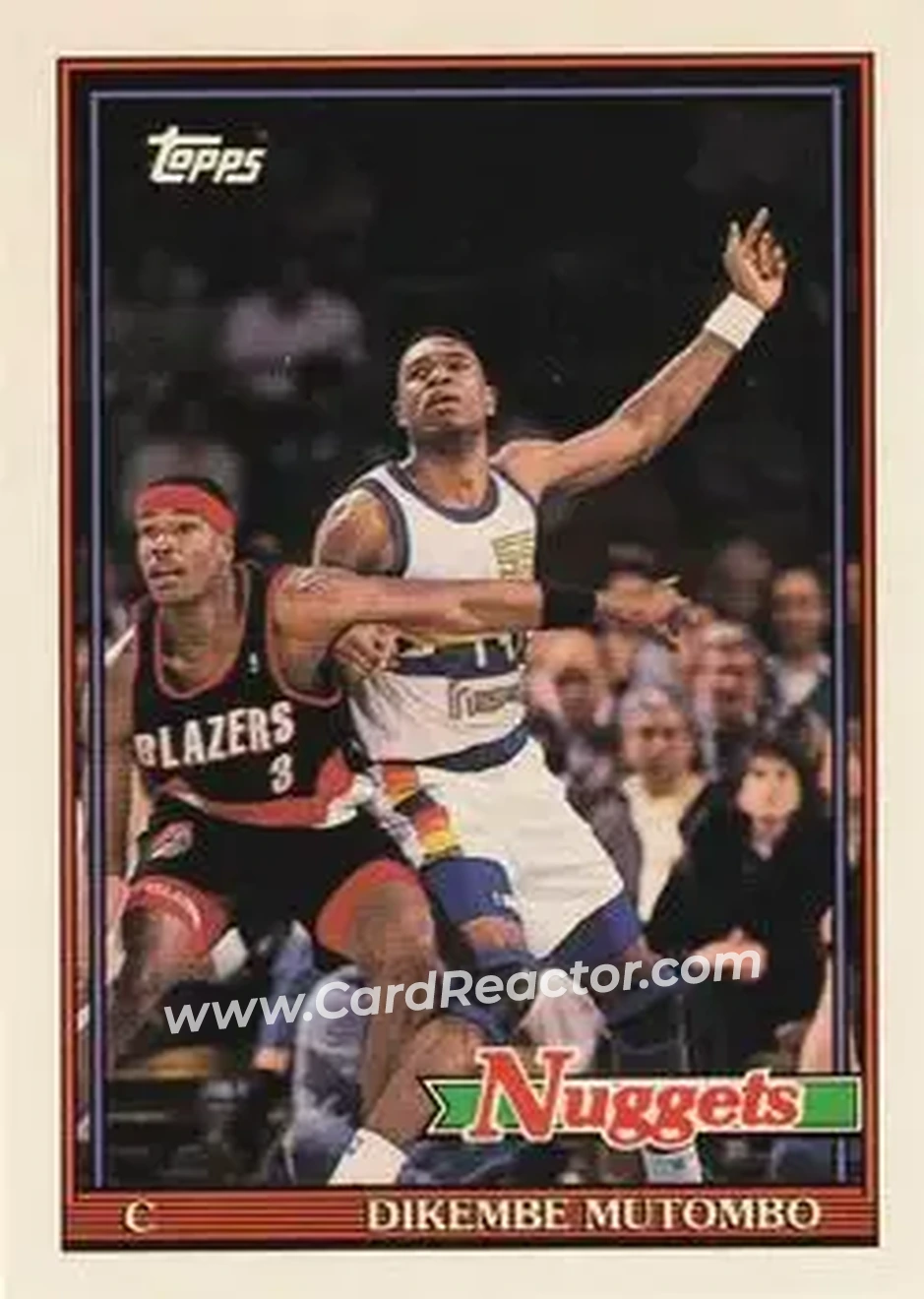 1992-93 Topps Archives #146 - Dikembe Mutombo - Denver Nuggets - Front 1992-93 Topps Archives #146 - Dikembe Mutombo - Denver Nuggets - Front