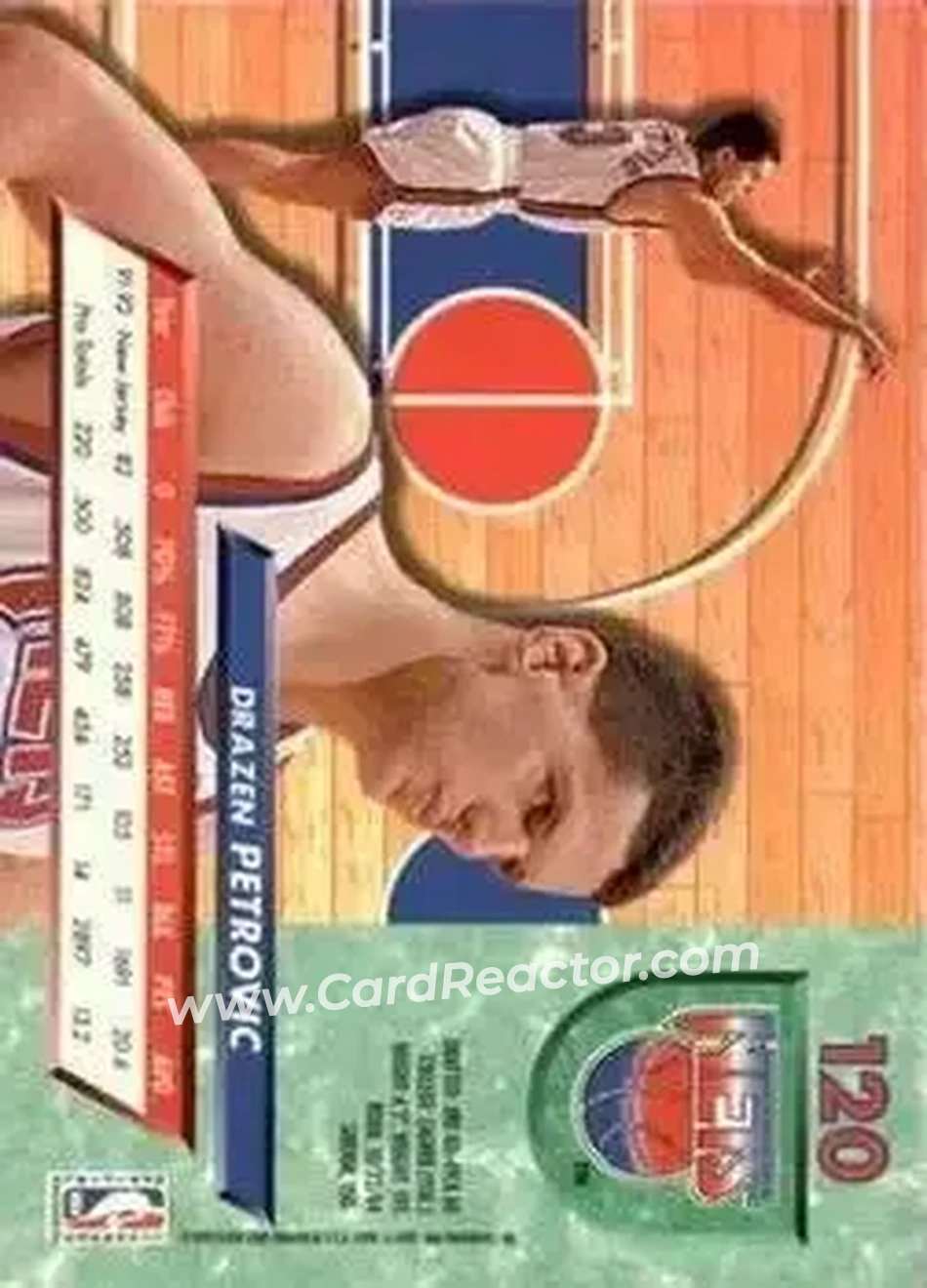 1992-93 Ultra #120 - Dražen Petrović - New Jersey Nets - Back