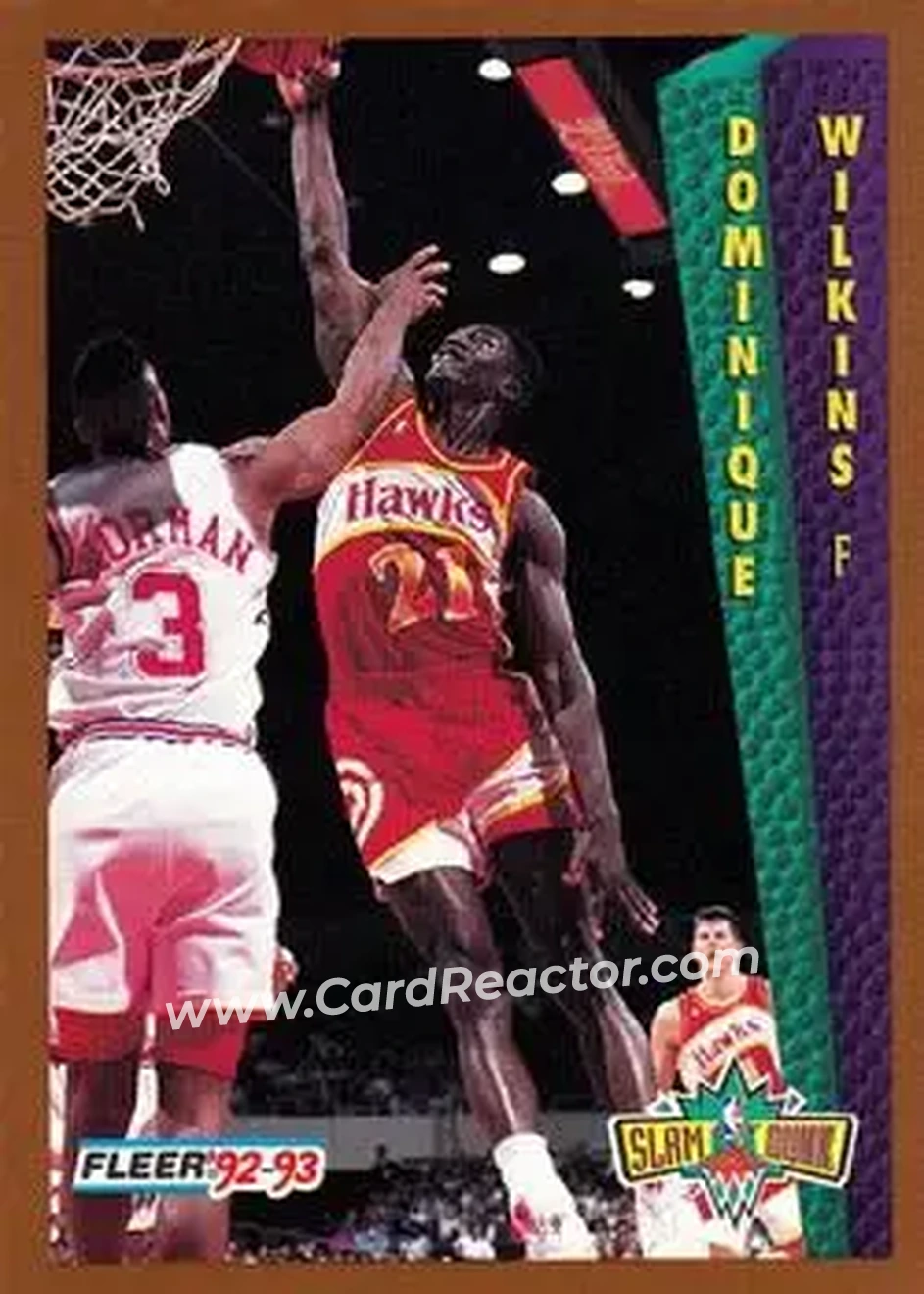 1992-93 Fleer #279 - Dominique Wilkins - Atlanta Hawks - Front