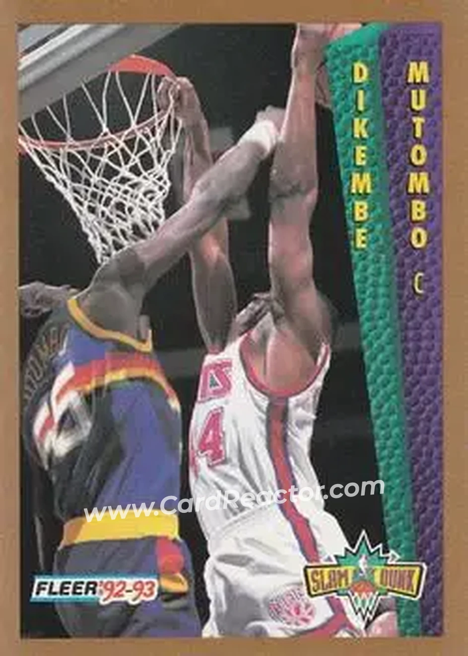 1992-93 Fleer #286 - Dikembe Mutombo - Denver Nuggets - Front