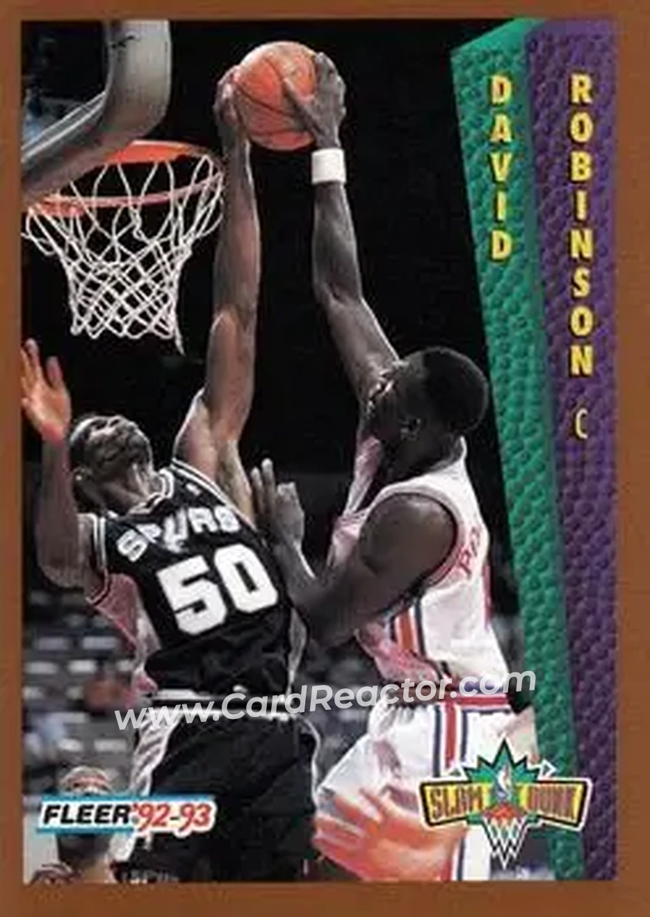 1992-93 Fleer #288 - David Robinson - San Antonio Spurs - Front